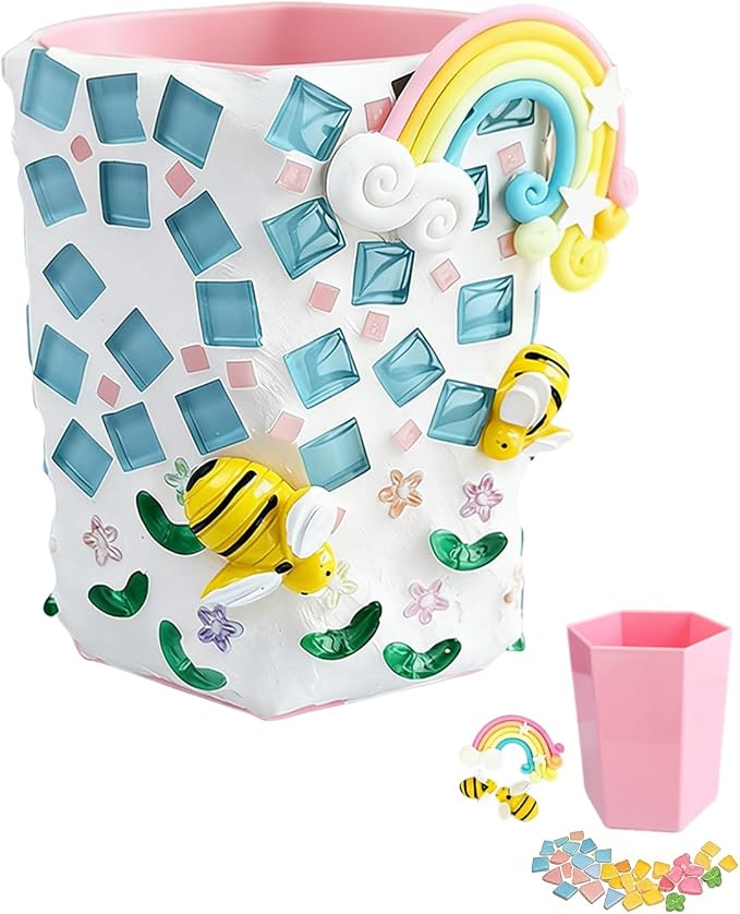 YUCHIYA DIY Glass Mosaic Pen Holder Craft Kit by YUCHIYA