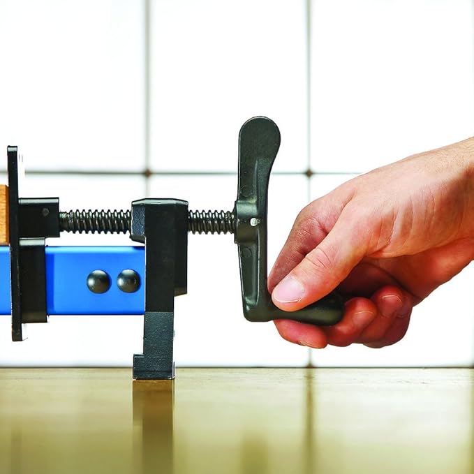 Sure Foot 36' Bar Clamps Lightweight Aluminum Carpenter Pipe Clamps with 2-1/2' Wide Base for 3/4' Boards