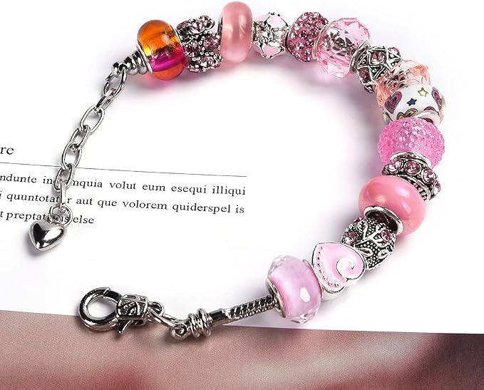 Aipridy European Large Hole Beads, Colorful Glass Charm Beads Set - Image 5