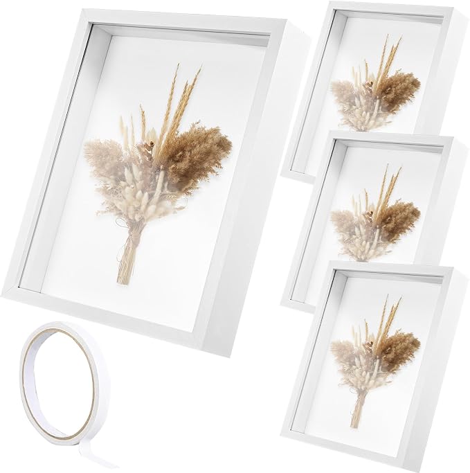 4 Pack 8*10 Shadow Box Frame, Shadow Boxes Display Cases 3D Wood Deep Shadow - Image 8