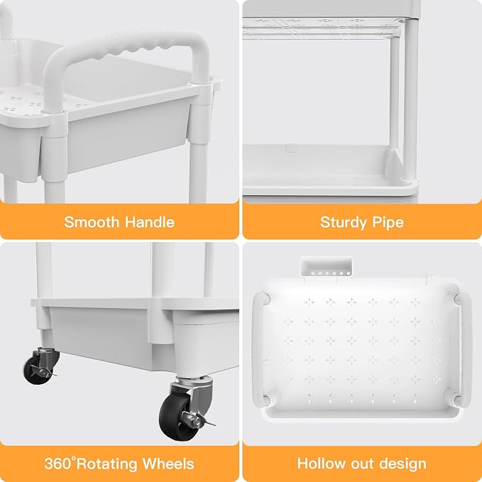 4 Tier Rolling Utility Cart - Image 2