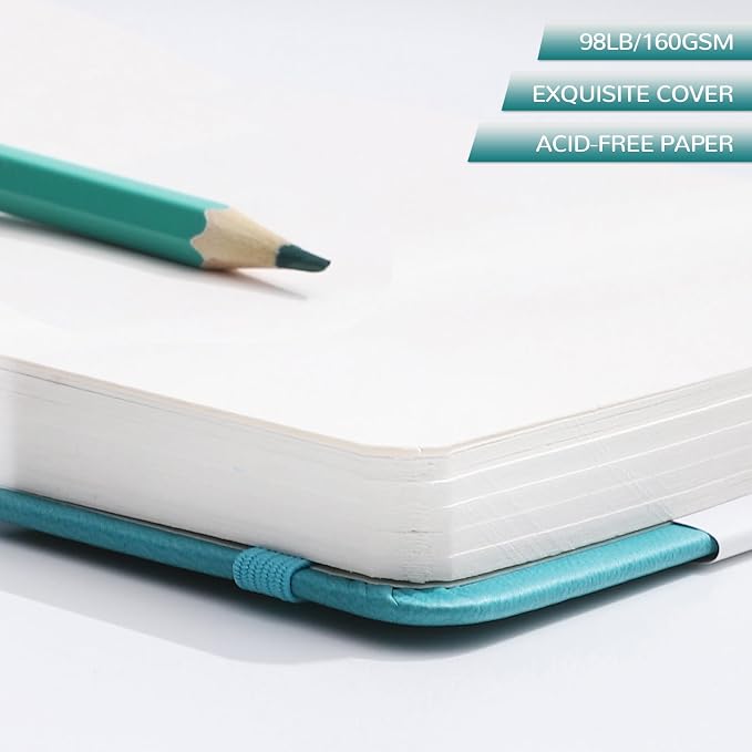 Prudiut Hardcover Pocket Sketchbook, 98lb/160gsm Heavyweight Tiny Sketch Book - Image 3