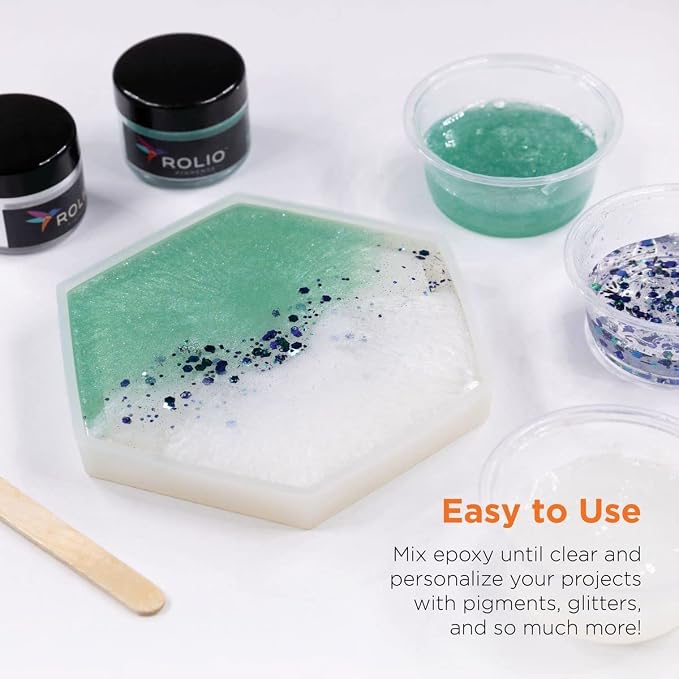 Rolio - Epoxy Resin and Hardener 16 oz Kit, Crystal Clear, UV Resistant - Image 3