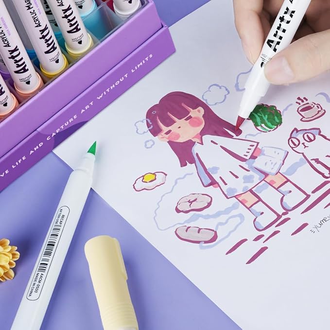 Arrtx 30 Colors Acrylic Paint Pens - Image 3