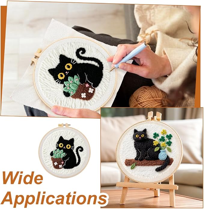 BEUNITONE 2PCS Cat Punch Needle Kit - Image 9