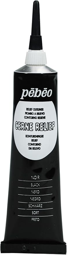Pebeo Vitrail, Cerne Relief Dimensional Paint, 37 ml Tube by Unknown