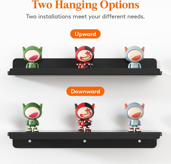 Lifewit Floating Shelves for Wall, Acrylic Display Shelf Wall Mounted for Figure - Image 6