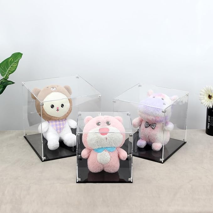 Clear Acrylic Display Case for Collectibles Assemble, Cube Box Dustproof - Image 4