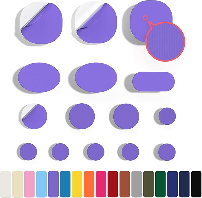 45PCS Nylon Repair Patch Self-Adhesive Pre-Cut Fabric Patch Down Jacket Repair Patches for Puffer Jackets Tenacious Tape Polyester Waterproof Lightweight Tent Repair Patch for Clothes Bag(Purple)