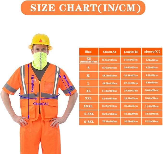 A-SAFETY class 3 safety vests Glow vest