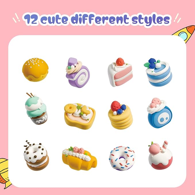 Both idea Air Dry Clay Kit, Cake Theme | 12 Packs, Non-Toxic Kids Gift | School - Image 6