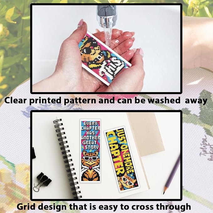 ACRNIGHEET 6PCS Cross Stitch Bookmark Kit - Image 3
