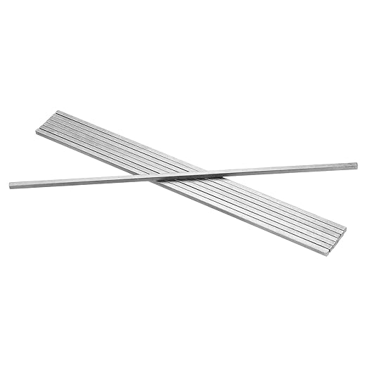 uxcell 8Pcs Square Steel Key Stock, 3/16" x 3/16" x 12" Cold-Drawn 45# Steel Bars Precision Key Stock for Gearbox Coupling, Silver Tone