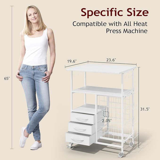 Homsorout Movable Heat Press Table - Image 6