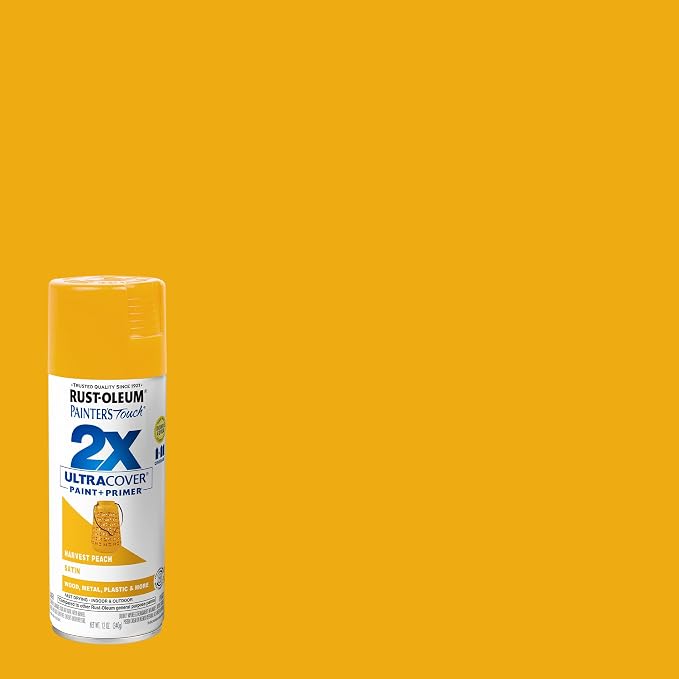 Rust-Oleum Painter's Touch 2X Ultra Cover Spray Paint, Satin Harvest Peach | - Image 2