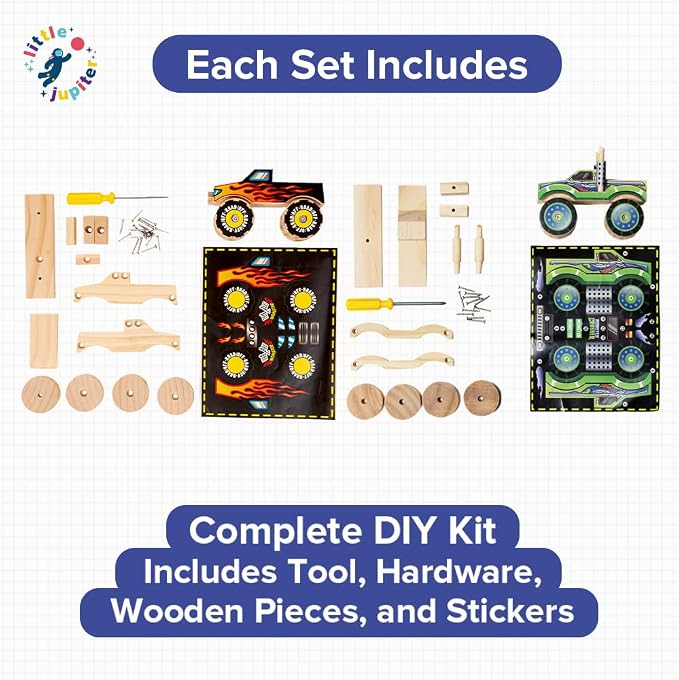 Little Jupiter DIY Wooden Kits w/Stickers - Image 3