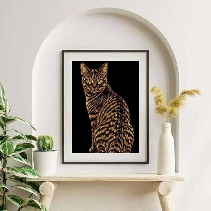 OJTOYART Cat Diamond Art Kits for Adults, 5D Animals Diamond Painting Kits for - Image 2