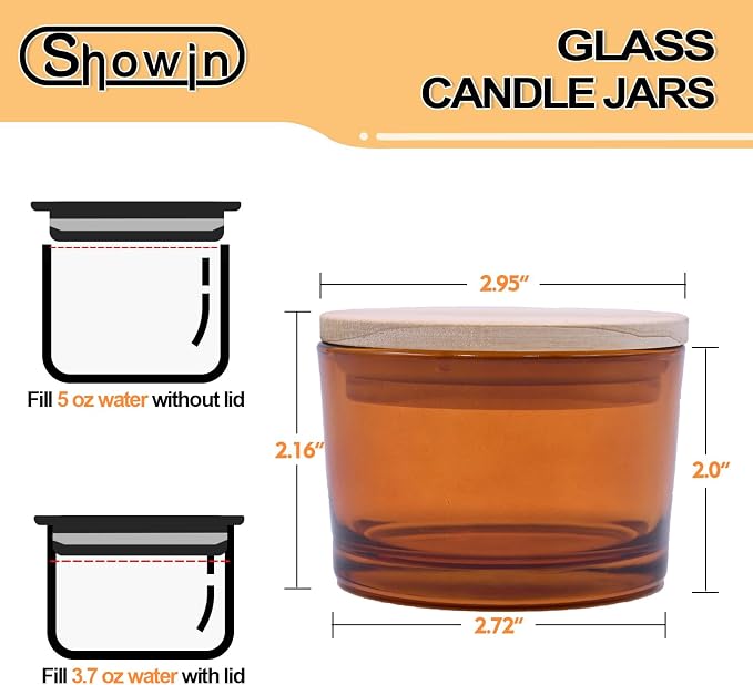 SHOWIN Thick Candle Jars for Making Candles 16 Pcs, 4 OZ Empty Jars - Image 4