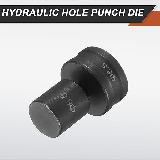HARFINGTON Hydraulic Hole Punch Die Φ8.5mm Round Hole 40Cr Steel Electric Punching Kit for CH70 Electric Punching Machine, Black