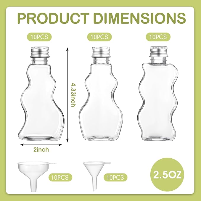 Yaomiao 30 Packs 2.5 oz Plastic Sand Art Bottles - Image 2