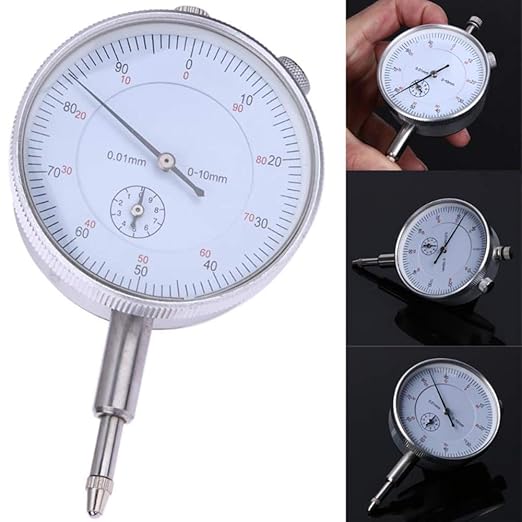 Metric Dial Indicator, 0-10mm x 0.01mm Precision Test Gauge Dial Test Measuring Instrument