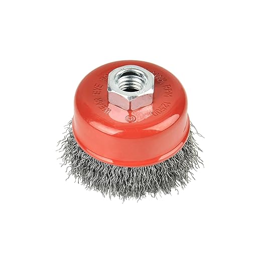 A A IN 60Pack Wire Wheel for Angle Grinder, 3 Inch Grinder Wire Wheel Brush with 5/8"-11 Threaded Arbor for Angle Grinder, 0.014'' Carbon Steel Crimped Wire Cup Brush for Rust,Corrosion,Paint Removal