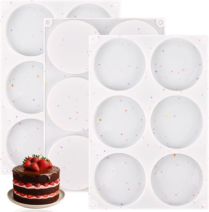 HUAKENER 3 Pcs Silicone Muffin Top Pans by HUAKENER
