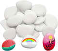 20PCS White Painting Rocks, Medium Rocks by Meilala