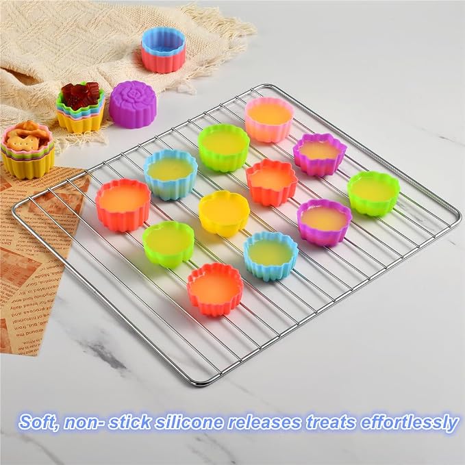 Reusable Silicone Baking Cups, 2 Inch Mini Size Silicone Cupcake Liners - Image 7