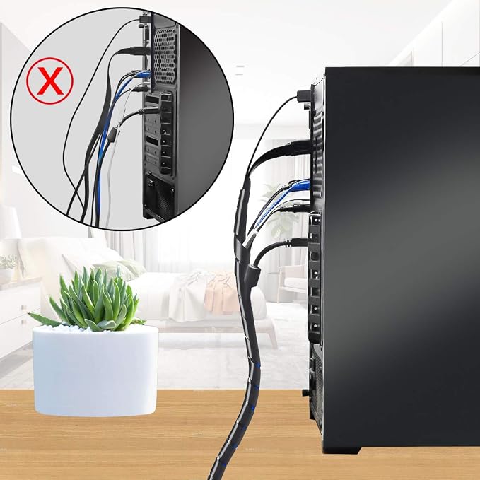 65FT XHF 4mm Spiral Cable Wrap Cord - Image 2