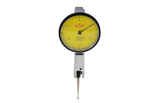 Shars .030" x .0005" Dial Test Indicator in Fitted Case,Yellow Face 303-3203Y P