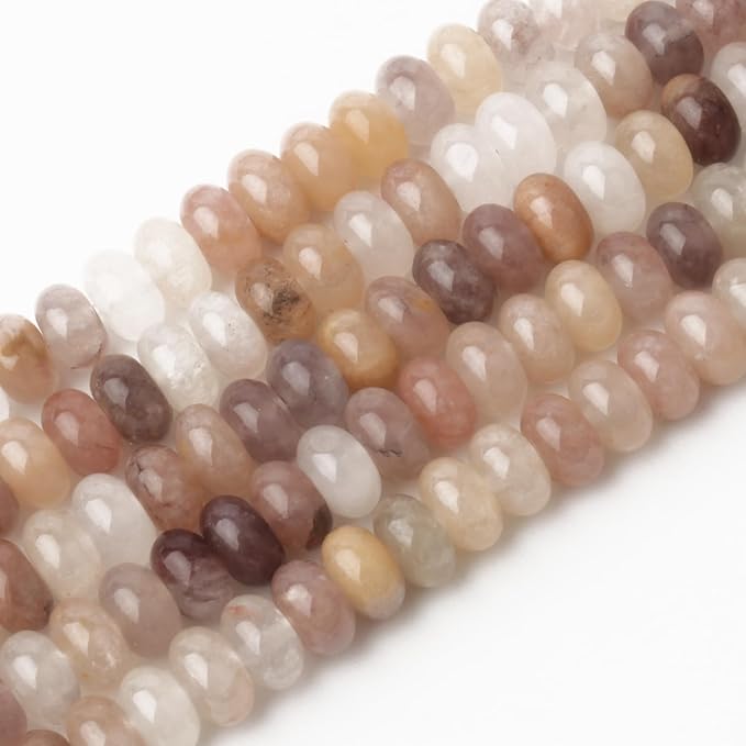 Songxi 5x8mm Pink Aventurine Rondelle Beads, Gemstone - Image 5