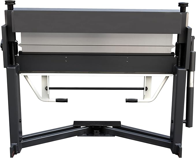 KAKA INDUSTRIAL Pan and Box Brake, 50-inch Sheet Metal Brake Machine with Fingers, 16-Gauge Mild Steel Capacity Box and Pan Brake with Foot Clamp, 0-150° Folding Angle PBB-5016/3SH