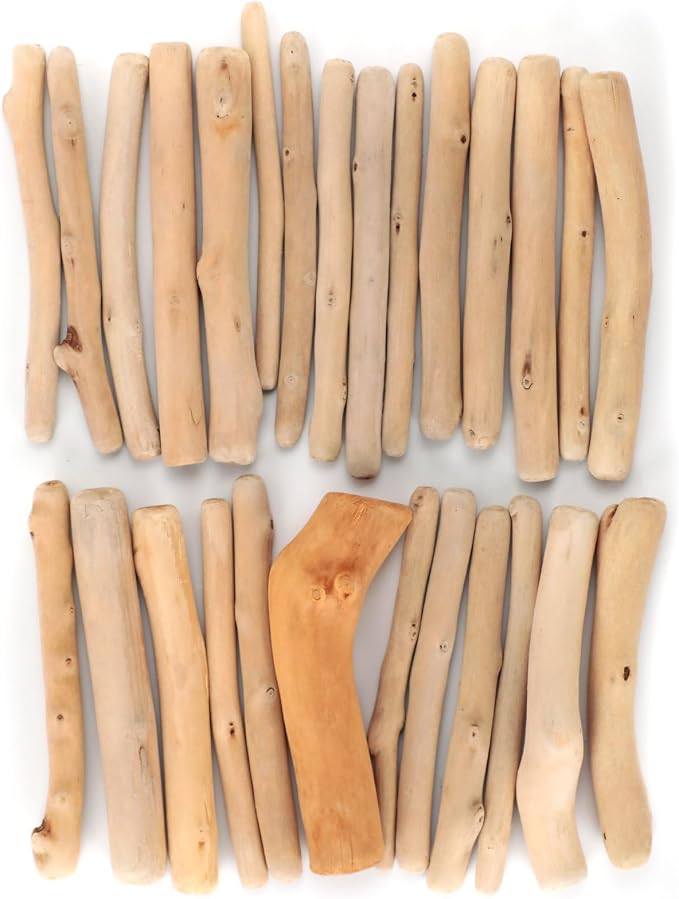 12cm Natural Driftwood Sticks for Crafts by Oagsln