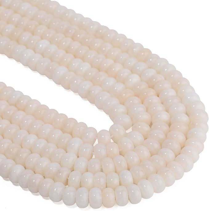 Songxi 5x8mm Natural Yellow Angel Stone Rondelle Beads, Gemstone - Image 7