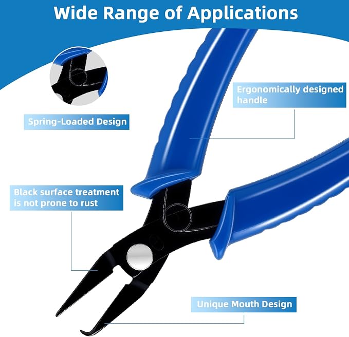 URSKYTOUS Split Ring Pliers Jewelry Making Tools Jump Ring Opener Tool Keychain - Image 6