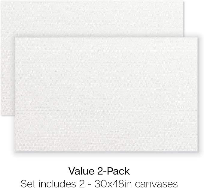 KINGART Stretched White Canvas Set – Rectangle, 30x48 Inch, Triple Gesso Primed - Image 6