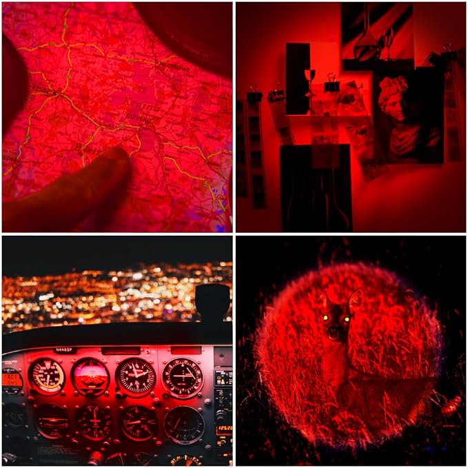 High Power 1 Mode Red LED Flashlight, Single Mode Red Flashlight, Night - Image 3