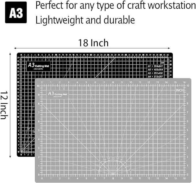 Headley Tools 18"x12" Thickened Self Healing Cutting Mat, A3 Rotary Cutting - Image 2