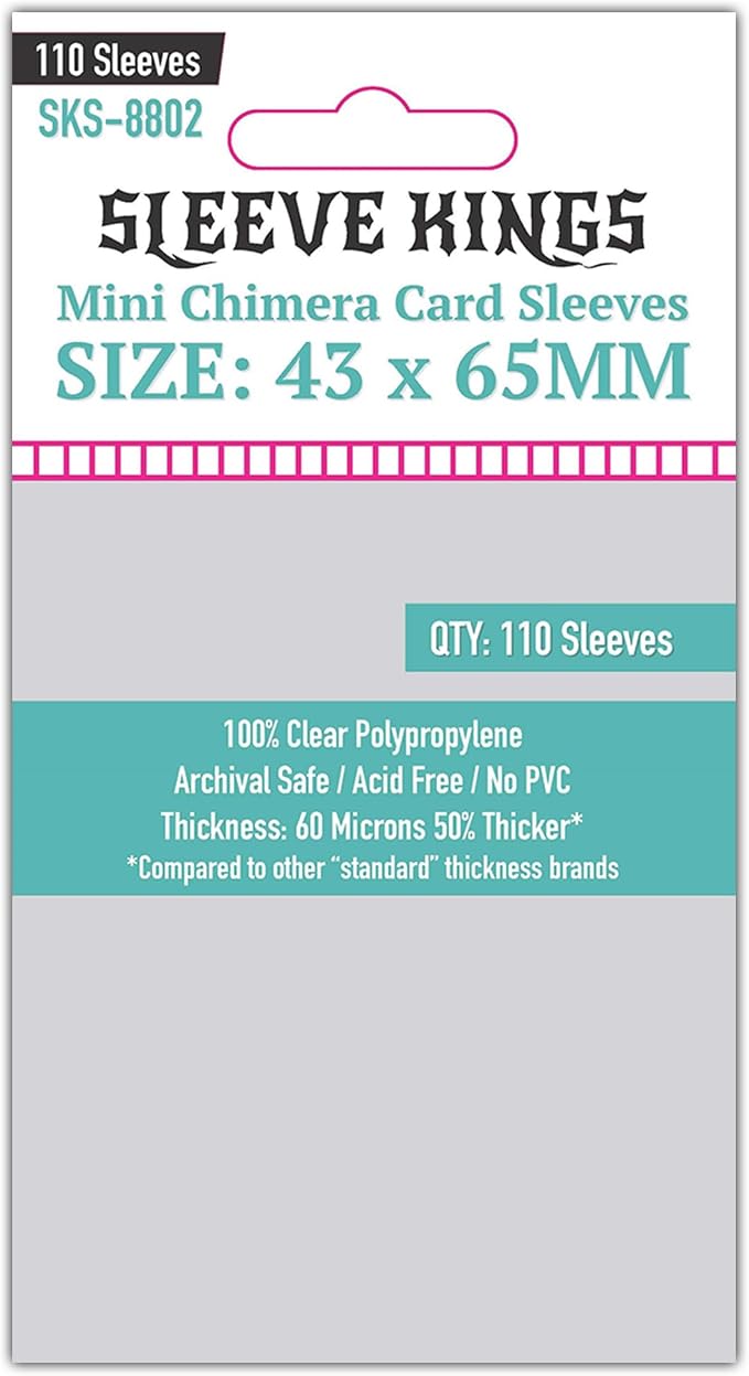 Sleeve Kings Mini Chimera Card Sleeves – 110 Count, 43 x 65 mm, Perfect Fit by SleeveKings