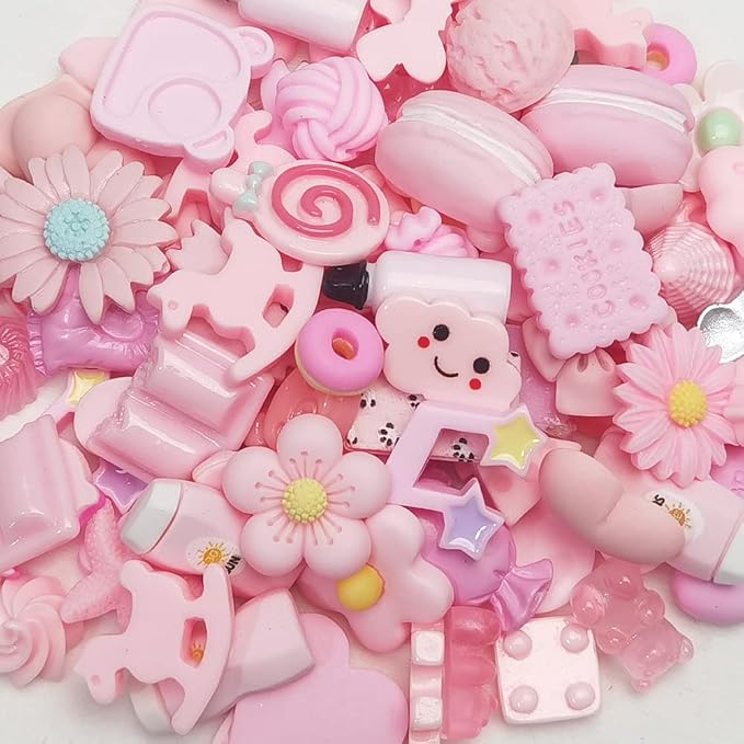 Chenkou Craft 50pcs Lots Mix Assorted Bow Bottle Phone Case DIY Flatbacks Resin - Image 4