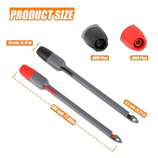 Heavy Duty Wire Piercing Probe Insulation Piercing Clip Set with 4mm Push Banana Plug for Multimeter Test Leads Multi Testers Needle Accessories