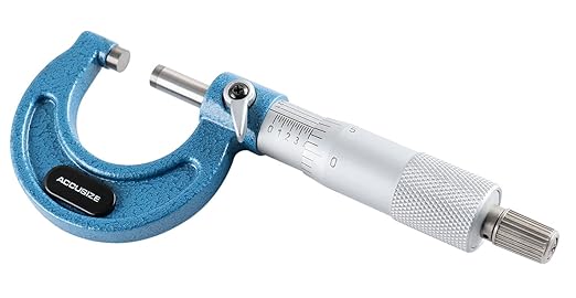 Accusize Industrial Tools 0-1'' by 0.0001'' Ultra-Precision Outside Micrometer, Eg00-0001