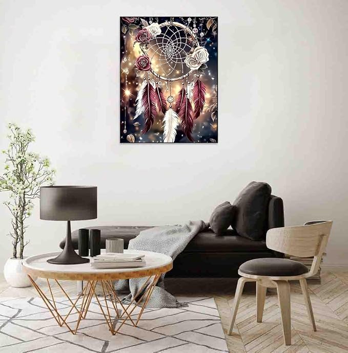 Dreamcatcher Cross Stitch Kits for Adults Beginner, Flower Counted Cross Stitch - Image 4