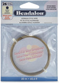 Beadalon German Style Wrapping Wire, Antique Brass Color, 26 Gauge, 20 m / 65.6 by Beadalon