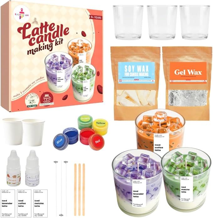 Kalakaram Latte Candle Making Kit | Make 3 Aromatic Candles by KALAKARAM