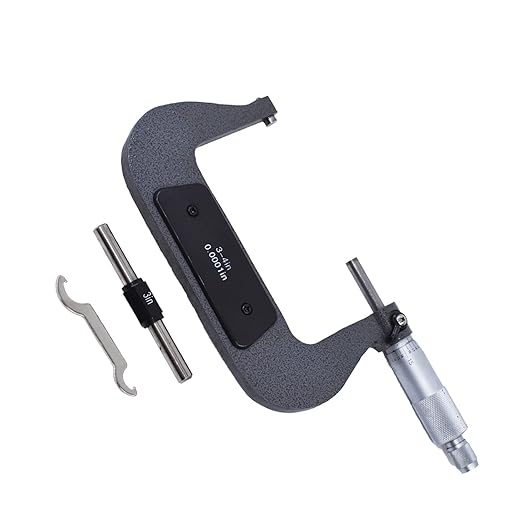 3-4 in Precision Outside Micrometer W/Box, Accuracy 0.0001 in, Professional Grade Precision Machinist Tool