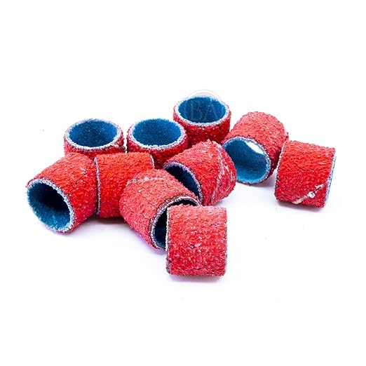 Benchmark Abrasives 1/2" x 1/2" Ceramic Spiral Band Sleeves for Deburring Finishing Blending Grinding Polishing on Metal Stainless Steel and Other Alloys (Pack of 10) - 36 Grit