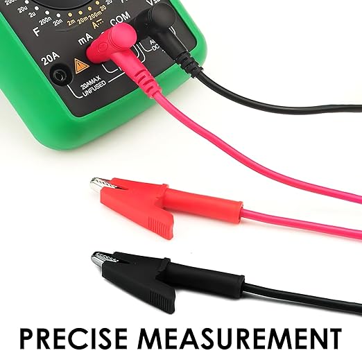 Alligator Clips Electrical 2Pcs 14 AWG Multimeter Test Leads with Banana Plug PVC+Copper for 1000V/20A Testing 3Ft - Ideal for Electrical & Multimeter Use