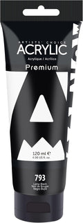 AUREUO Lamp Black Acrylic Paint, 4 Fl Oz / 120ml Single Tube, Rich Pigment Art by AUREUO